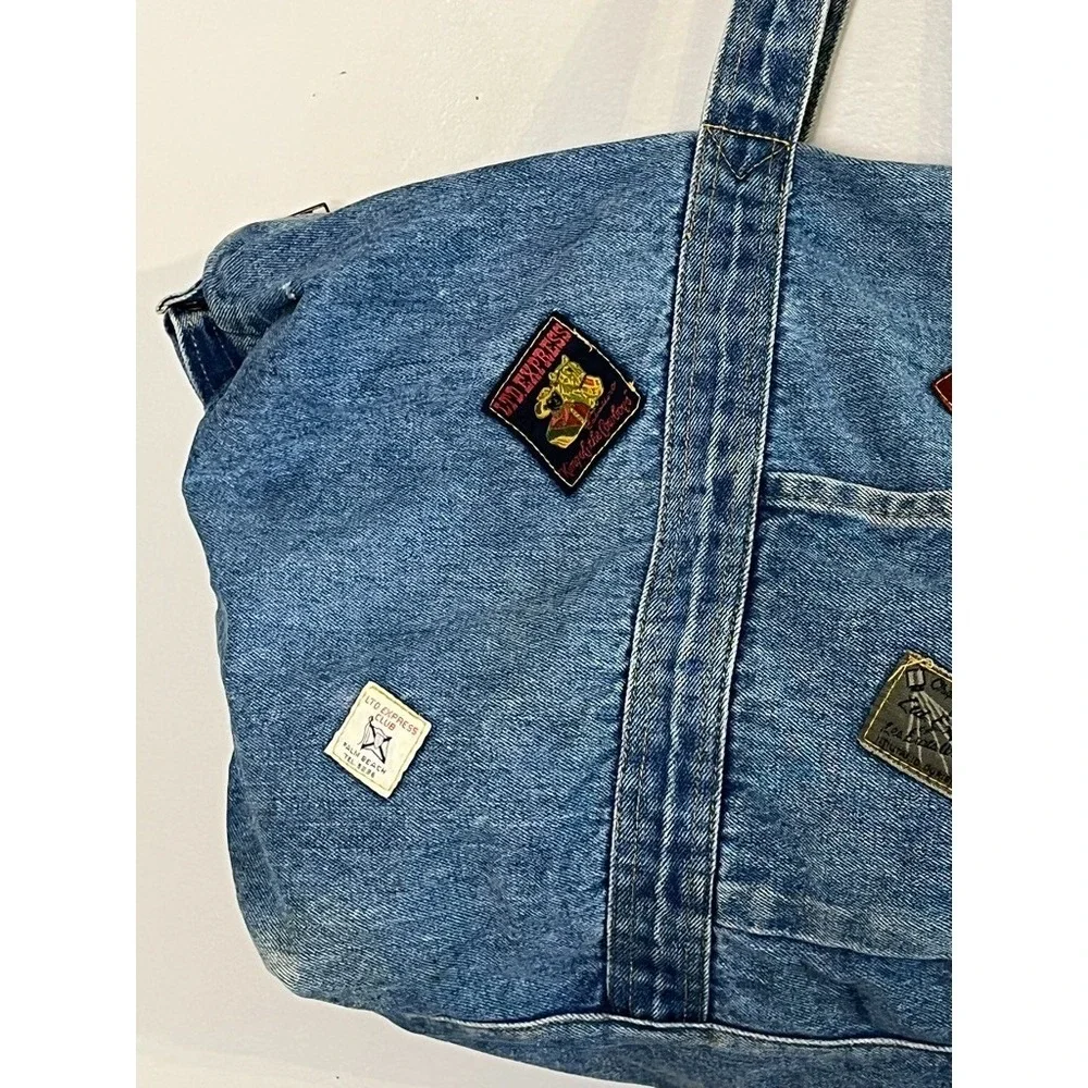 Vintage Patchwork Travel Denim Shoulder Bag 25